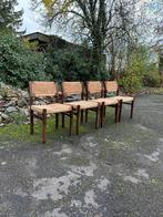 4 Eetkamerstoelen mid-century papercord Arnold merckx, Enlèvement