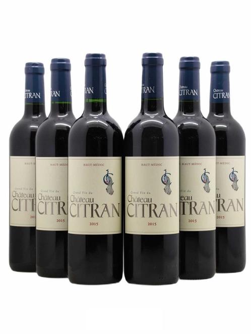 Haut Médoc Château Citran 2015 (lot de 6 bouteilles), Verzamelen, Wijnen, Nieuw, Rode wijn, Frankrijk, Vol, Ophalen of Verzenden