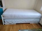 LIT DOUBLE ENFANT, Ophalen, 90 cm, Wit, Tweepersoons