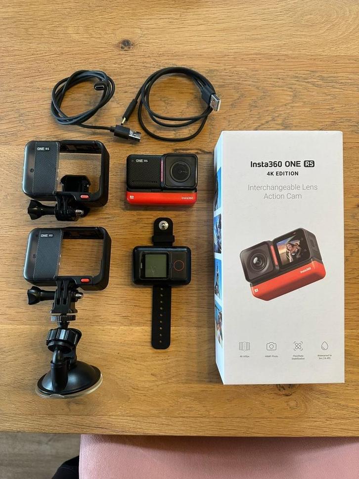 Insta360 One RS 4K Edition + accessoires, Audio, Tv en Foto, Actiecamera's, Zo goed als nieuw, Ophalen