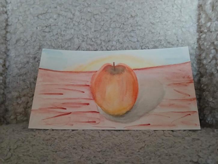 De heerlijke appel, Antiek en Kunst, Kunst | Schilderijen | Modern, Ophalen of Verzenden