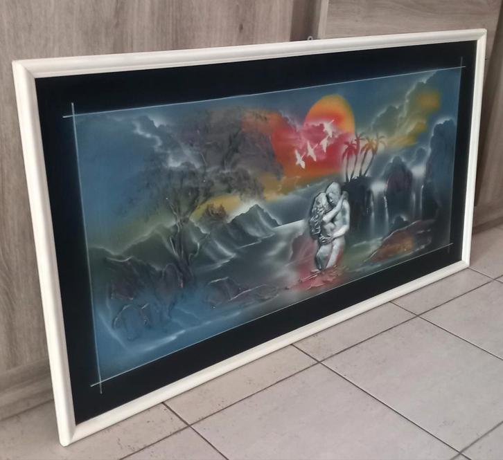 Prachtig tableau met naakt liefdespaar, Antiek en Kunst, Kunst | Schilderijen | Modern, Ophalen