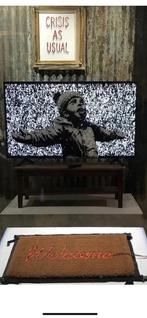 Banksy welcome mat, Antiquités & Art, Art | Eaux-fortes & Gravures, Enlèvement ou Envoi