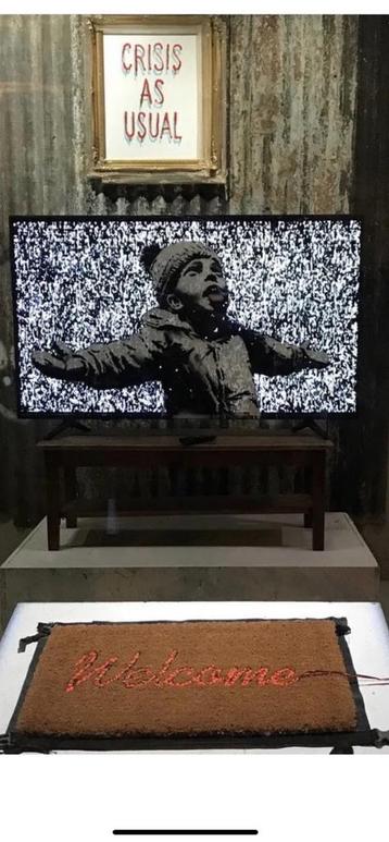 Banksy welcome mat