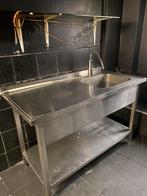 Rvs spoeltafel met kraan, Ophalen