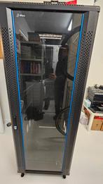 32U, 19" Serverkast met glazen voordeur, 600x800x1600mm, Computers en Software, Serverkasten, Ophalen, Gebruikt, Glas, Plaatstaal