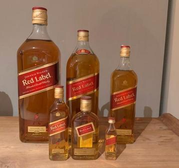 6 flessen Red Label whisky. Mooi voor verzamelaars.  beschikbaar voor biedingen
