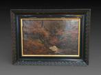 Lucien petit (XIX-XX), tableau huile, sous bois, 73 x 49 cm,, Antiquités & Art, Enlèvement ou Envoi