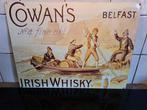 Metalen plaat Irish whisky Cowans., Ophalen of Verzenden, Zo goed als nieuw, Overige typen