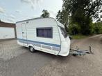 Mooi Hobby caravan met buitentent, Caravans en Kamperen, Caravans, Rondzit, Hobby, Tot en met 2, Radio
