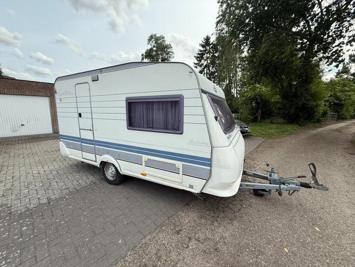 Mooi Hobby caravan met buitentent, Caravans en Kamperen, Caravans, Particulier, tot en met 2, Rondzit, Hobby, Koelkast, Radio