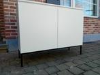 wandkast wit met zwart staal 100 cm, Ophalen, Gebruikt