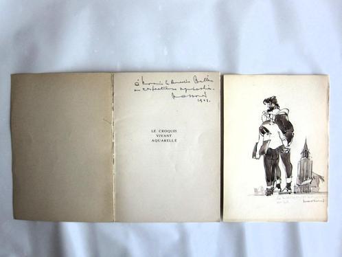 Livre + dessin dédicacés par Armand Massonet (1941 - 1951), Antiek en Kunst, Antiek | Boeken en Manuscripten, Ophalen of Verzenden