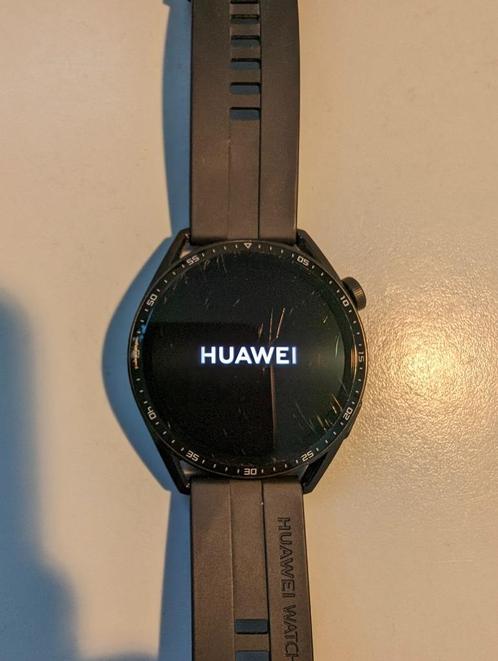 Huawei Watch GT3, Handtassen en Accessoires, Smartwatches, Gebruikt, Android, Zwart, Afstand, Calorieverbanding, Hartslag, Hoogte