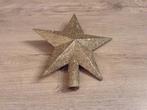 Kerstpiek gouden ster (20 cm), Comme neuf, Enlèvement ou Envoi