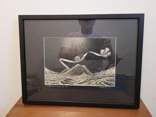 Collage-ontwerp met kunstwerk Francois-Xavier Delmeire, Antiek en Kunst, Kunst | Designobjecten, Ophalen of Verzenden