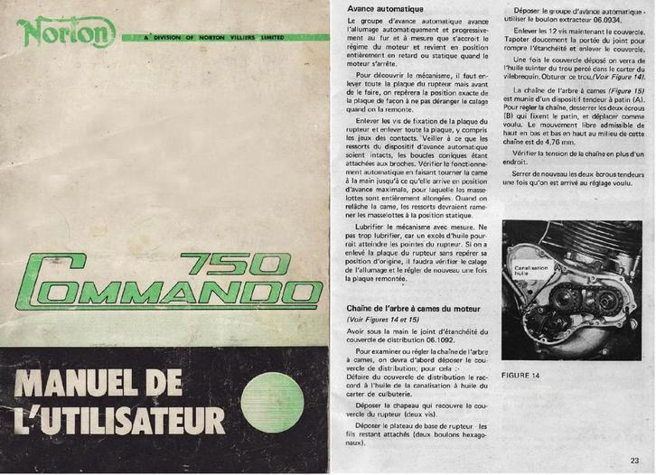 RTM Moto NORTON (1948-1972) in het Frans., Motoren, Handleidingen en Instructieboekjes, Ophalen of Verzenden