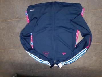 Adidas blauw en roze sporttrainingspak XL onberispelijke sta