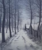EMIEL DE COOMAN / NONNENBORRE / ZW-W ETS / 60x50cm / SIG, Antiek en Kunst, Kunst | Etsen en Gravures, Ophalen of Verzenden