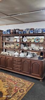 Grand buffet vaisselier en chêne, Maison & Meubles, Comme neuf, Chêne