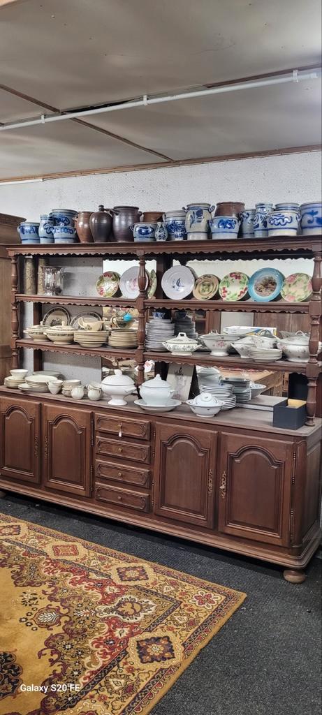 Grand buffet vaisselier en chêne, Huis en Inrichting, Kasten | Dressoirs, Zo goed als nieuw, Eikenhout