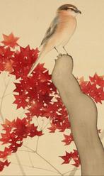 Peinture sur rouleau - Pie-grièche en automne - Umemura Soke, Enlèvement ou Envoi