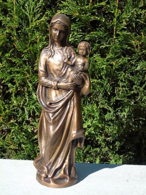 st vierge + l enfant en bronze pour niche , potale, Antiquités & Art, Antiquités | Bronze & Cuivre, Bronze, Enlèvement ou Envoi