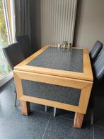 Table avec plateau en marbre + rallonge, Maison & Meubles, Pièces pour table, Comme neuf, Enlèvement ou Envoi