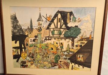 Originele tekening van Erik Vandemeulebroucke, 1975 beschikbaar voor biedingen