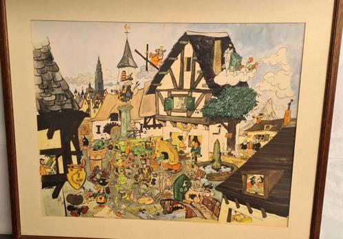 Originele tekening van Erik Vandemeulebroucke, 1975, Verzamelen, Stripfiguren, Overige typen, Ophalen of Verzenden