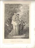 Ferdinand Lefman naar P. Besson gravure "Pierrot Amoureux", Ophalen, Minder dan 50 cm, Gebruikt, Oorspronkelijke maker