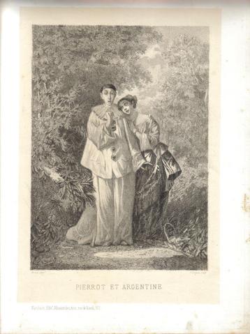 Ferdinand Lefman naar P. Besson gravure "Pierrot Amoureux" beschikbaar voor biedingen
