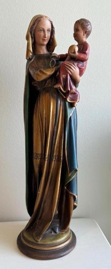Sculptuur O.L.V. Maria met kind van K. Dupon, Verzamelen, Beelden en Beeldjes, Ophalen