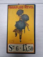 Plaque publicitaire tôle Parapluie Revel Leonetto Cappiello, Collections, Utilisé, Enlèvement ou Envoi, Panneau publicitaire