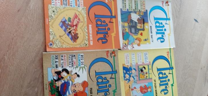 Claire pakket 4 strips, 1990.., Boeken, Stripverhalen, Zo goed als nieuw, Meerdere stripboeken, Ophalen
