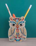 Porte-crayons en acrylique et pierres de strass "chouette", Enlèvement ou Envoi, Neuf