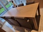 eettafel met zetels, Ophalen, Gebruikt, Rechthoekig, Eikenhout