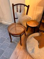 Vintage bentwood/webbing stoel Thonet FISCHEL Gestickerd, Huis en Inrichting, Riet of Rotan, Gebruikt, Vintage, Bruin