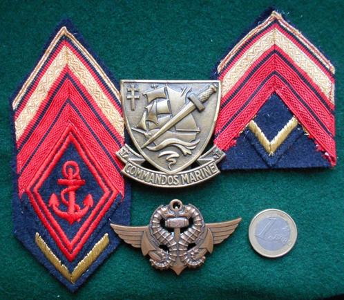 FRANCE / LOT COMMANDO DE MARINE., Verzamelen, Militaria | Algemeen, Marine, Embleem of Badge, Verzenden