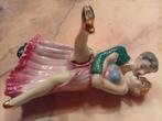 Rare couple de danseurs années 50 porcelaine ,pin up, Antiek en Kunst, Ophalen