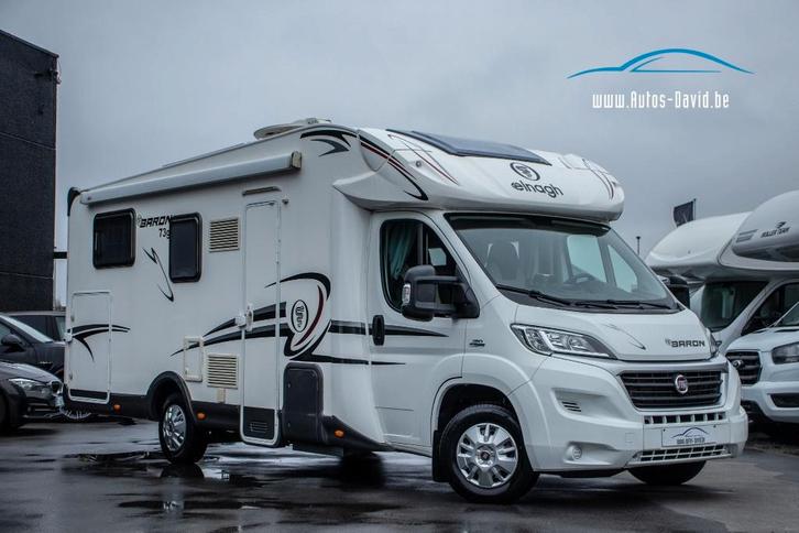 Elnagh Baron 73G Half-Integraal 5 Slaappl. / ZONNEPANEEL, Caravans en Kamperen, Mobilhomes, Bedrijf, tot en met 5, Half-integraal