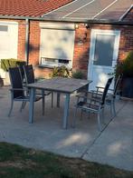Tuintafel set, Ophalen, Gebruikt, Rechthoekig, Hout