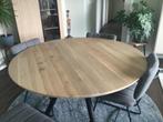 Eiken ronde tafel, Huis en Inrichting, Ophalen, Nieuw, Vijf personen of meer, Modern