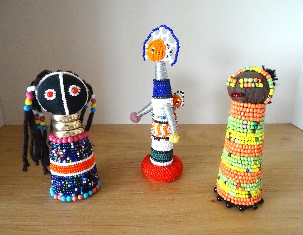 Ndebele folk art poupées de fertilité. Petit prix!, Antiquités & Art, Art | Art non-occidental, Enlèvement ou Envoi