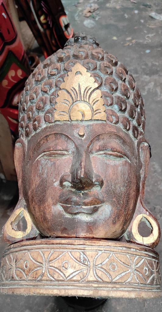 masque bouddha sur socle 50 cm, Maison & Meubles, Accessoires pour la Maison | Statues de Bouddha, Neuf, Enlèvement ou Envoi