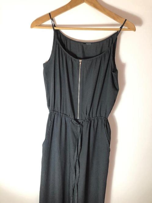 Donkergrijze jumpsuit met rits (maat XS/S), Kleding | Dames, Jumpsuits, Zo goed als nieuw, Maat 36 (S), Grijs, Ophalen of Verzenden