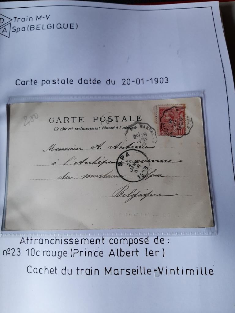Lot de cartes postales de Monaco 1903, Enlèvement ou Envoi
