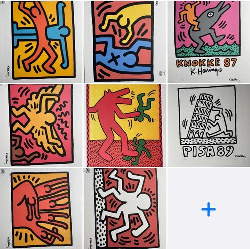 Collection (8 pièces) de lithographies | Keith Haring, Antiquités & Art, Art | Lithographies & Sérigraphies, Enlèvement ou Envoi