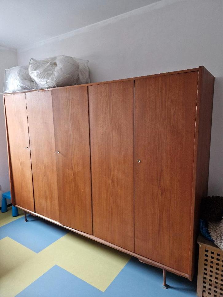 Vintage kast met 5 deuren, Huis en Inrichting, Kasten | Kleerkasten, Gebruikt, 150 tot 200 cm, 200 cm of meer, 50 tot 75 cm, Met deur(en)