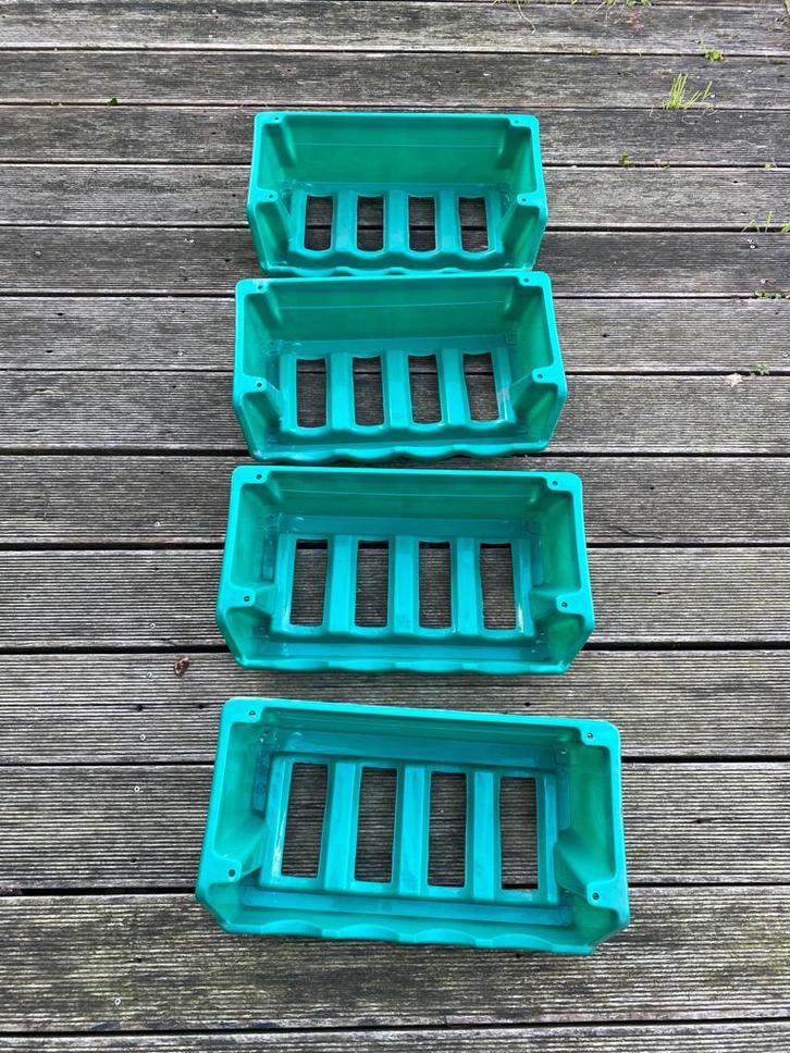 4 stapelbare flessenrekken, flessenhouder, wijnrek,, Huis en Inrichting, Woonaccessoires | Wijnrekken, Gebruikt, Minder dan 50 cm